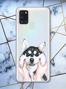 Прозорий чохол на Samsung Galaxy A21s Мордочка принт 121