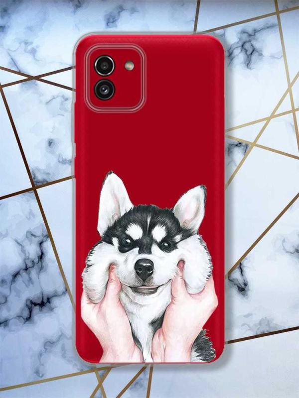 Прозорий чохол на Samsung Galaxy A03 / A035 Мордочка принт 121
