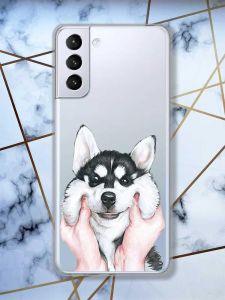 Прозорий чохол для Samsung Galaxy S21 (G991)  Мордочка принт 121