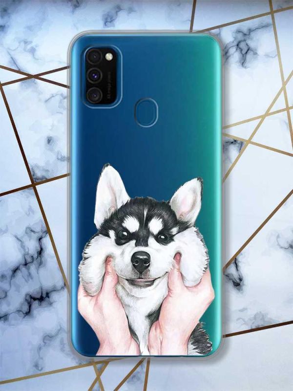 Прозорий чохол на Samsung Galaxy M30s/М21  Мордочка принт 121