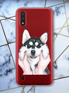Прозорий чохол для Samsung Galaxy A01  Мордочка принт 121