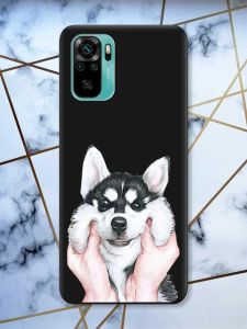 Матовий чорний чохол на Xiaomi Redmi Note 10 / Note 10s Мордочка принт 121