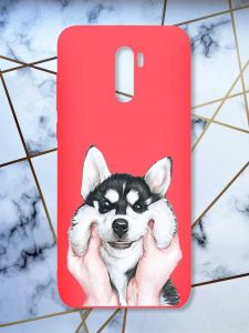 Матовий червоний чохол на Xiaomi Redmi Note 8 Pro Мордочка принт 121