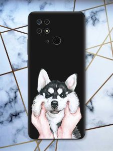 Матовий чорний чохол на Xiaomi Redmi 10C Мордочка принт 121