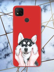 Матовий червоний чохол на Xiaomi Redmi 9C / 10A Мордочка принт 121