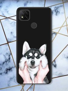 Матовий чорний чохол на Xiaomi Redmi 9C / 10A Мордочка принт 121