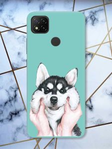 Матовий бірюзовий чохол на Xiaomi Redmi 9C / 10A Мордочка принт 121