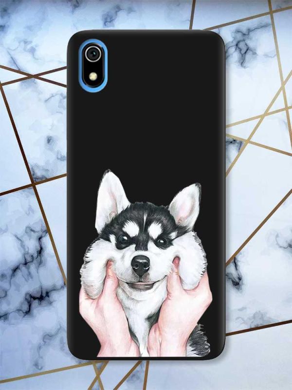 Матовий чорний чохол на Xiaomi Redmi 7A Мордочка принт 121