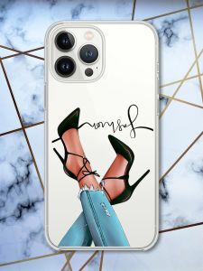 Прозорий чохол із захистом камери на iPhone 14 Pro Ніжки принт 60