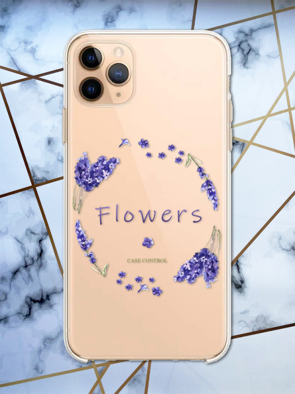 Прозорий чохол для Apple iPhone 11 Pro Max (6,5) Лавандовий віночок принт 19