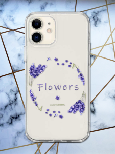 Прозорий чохол для iPhone 12 mini Лавандовий віночок принт 19