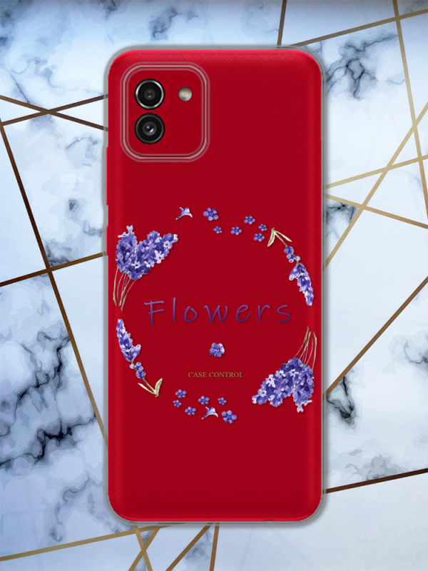 Прозорий чохол на Samsung Galaxy A03 / A035 Лавандовий віночок принт 19