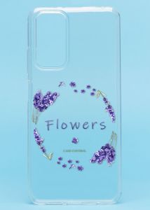 Прозорий чохол на Xiaomi Redmi Note 11 4G Лавандовий віночок принт 19