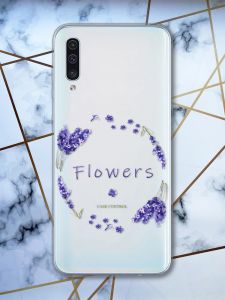 Прозорий чохол на Samsung Galaxy А50 (2019) А505 Лавандовий віночок принт 19