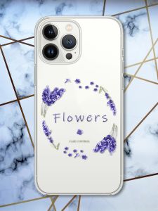 Чохол із захистом камери на iPhone 14 Pro Max Лавандовий віночок принт 19