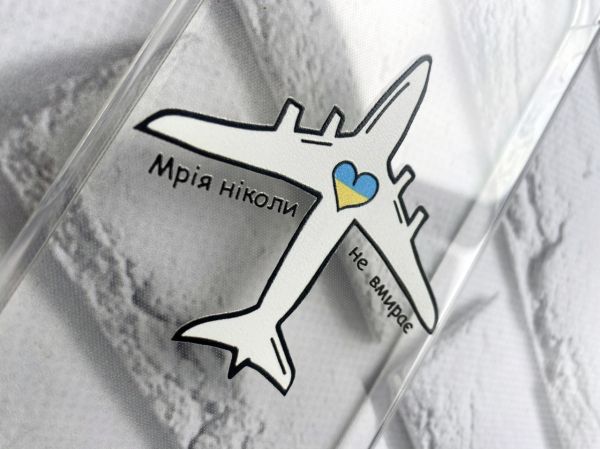 Прозорий чохол на iPhone SE 2020 патріотичний дизайн Мрія ніколи не помирає принт 1