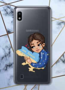 Прозорий чохол для Samsung Galaxy А10 (2019) А105 з об'ємним друком Патрон принт 2