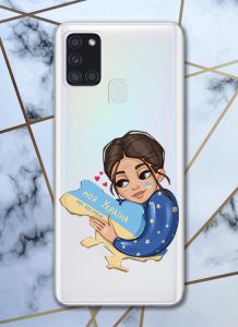 Прозорий чохол для Samsung Galaxy А21s з об'ємним друком Моя Україна принт 2