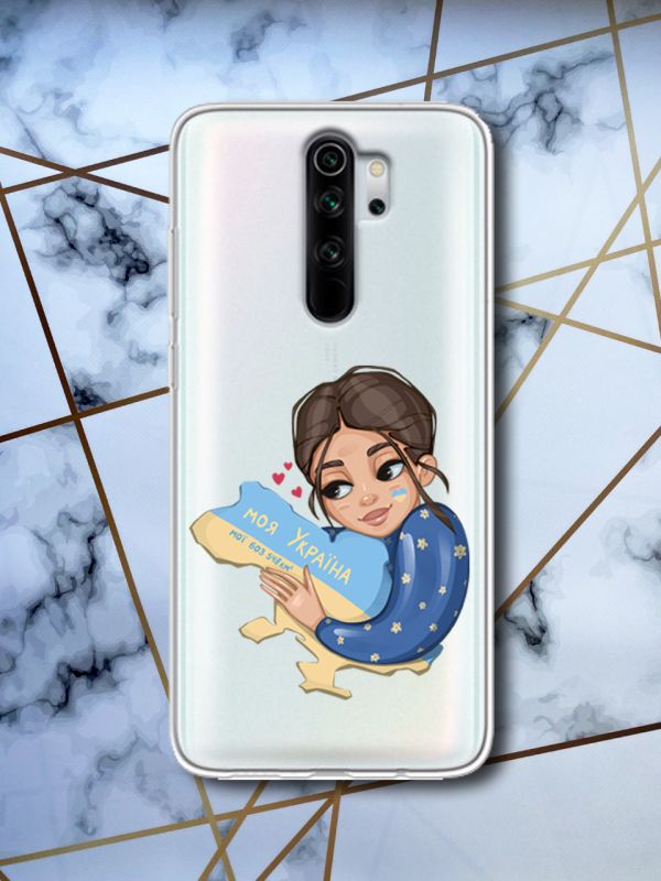 Прозорий чохол для Xiaomi Redmi Note 8 Pro з об'ємним друком Моя Україна принт 2
