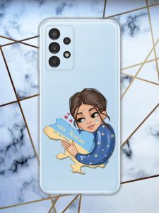 Прозорий чохол для Samsung Galaxy A13 4G з патріотичним дизайном Моя Україна принт 2