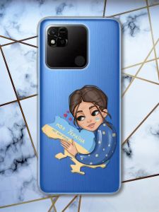 Прозорий чохол на Xiaomi Redmi 10A патріотичний дизайн Моя Україна принт 2