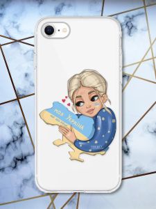 Прозорий чохол для iPhone 7 / 8 / SE 2020 патріотичний дизайн Моя Україна принт 24