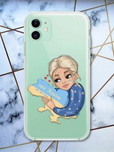 Прозорий чохол на Apple iPhone 11 (6.1) патріотичний дизайн Моя Україна принт 24