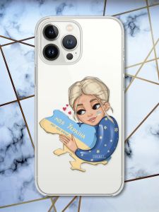 Чохол із захистом камери для iPhone 14 Pro патріотичний дизайн Моя Україна принт 24