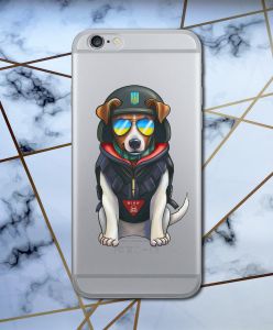 Прозорий чохол на iPhone 6+/6 Plus патріотичний дизайн Пес Патрон принт 4