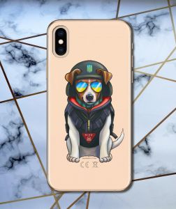 Прозорий чохол на iPhone XS Max патріотичний дизайн Пес Патрон принт 4