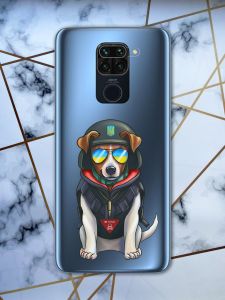 Прозорий чохол на Xiaomi Redmi Note 9 патріотичний дизайн Пес Патрон принт 4