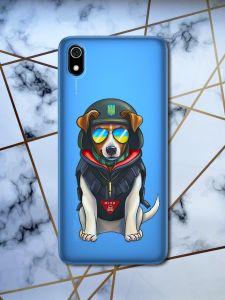 Прозорий чохол на Xiaomi Redmi 7A патріотичний дизайн Пес Патрон принт 4
