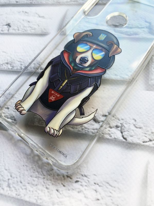 Прозорий чохол на Xiaomi Redmi Note 8T патріотичний дизайн Пес Патрон принт 4