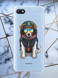 Прозорий чохол на Xiaomi Redmi 6A патріотичний дизайн Пес Патрон принт 4