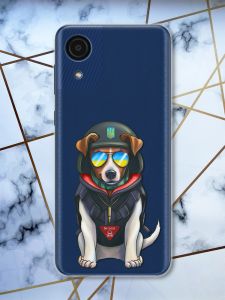 Прозорий чохол на Samsung Galaxy A03 Core / A032 патріотичний дизайн Патрон принт 4