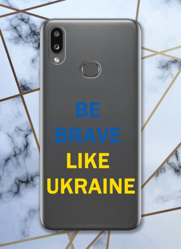 Прозорий чохол для Samsung Galaxy А10s / A107 патріотичний дизайн Сміливість принт 5