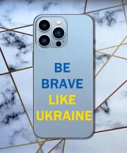 Прозорий чохол для Apple iPhone 13 Pro Max патріотичний дизайн Сміливість принт 5