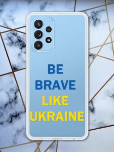 Прозорий чохол для Samsung Galaxy A52 патріотичний дизайн Сміливість принт 5