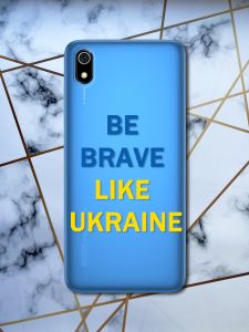 Прозорий чохол для Xiaomi Redmi 7A патріотичний дизайн Сміливість принт 5