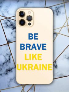 Прозорий чохол для iPhone 12 Pro Max патріотичний дизайн Сміливість принт 5