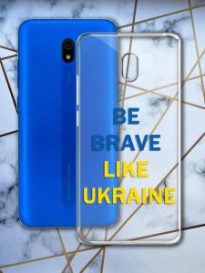 Прозорий чохол для Xiaomi Redmi 8A патріотичний дизайн Сміливість принт 5