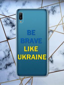 Прозорий чохол для Huawei Y6 2019 / Y6 prime 2019 патріотичний дизайн Сміливість принт 5