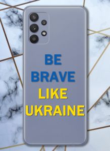 Прозорий чохол для Samsung Galaxy A32 патріотичний дизайн Сміливість принт 5