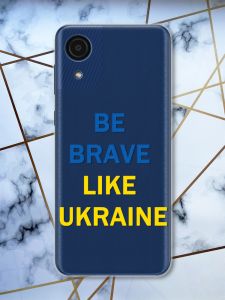 Прозорий чохол для Samsung Galaxy A03 Core / A032 патріотичний дизайн Сміливість принт 5