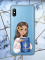 Прозорий чохол для Xiaomi Redmi Note 6 Pro патріотичний дизайн Дівчина з паспортом принт 12