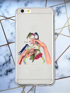 Прозорий чохол для iPhone 6+/6 Plus патріотичний дизайн Ластівки принт 15