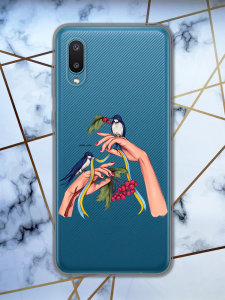 Прозорий чохол для Samsung Galaxy A02 / A022 (2021) патріотичний дизайн Ластівки принт 15