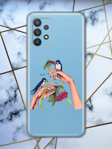 Прозорий чохол для Samsung Galaxy A32 патріотичний дизайн Ластівки принт 15