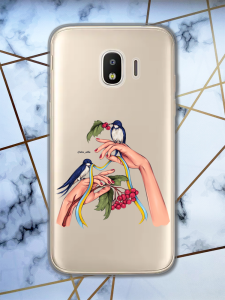 Прозорий чохол для Samsung Galaxy J2 Pro (2018) патріотичний дизайн Ластівки принт 15