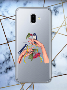 Прозорий чохол для Samsung Galaxy J6 Plus патріотичний дизайн Ластівки принт 15